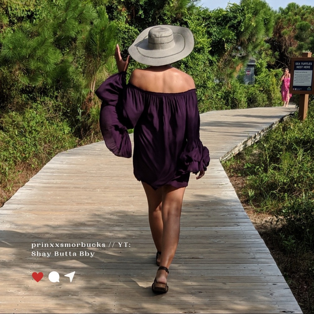 Indah Kamani Off The Shoulder Ruffle Dress